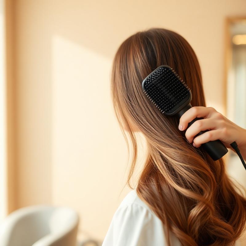 Blow-out mit Rundbürste und Föhn im Salon